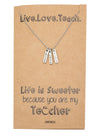 Michayla Live Love Teach Bar Pendant Necklace