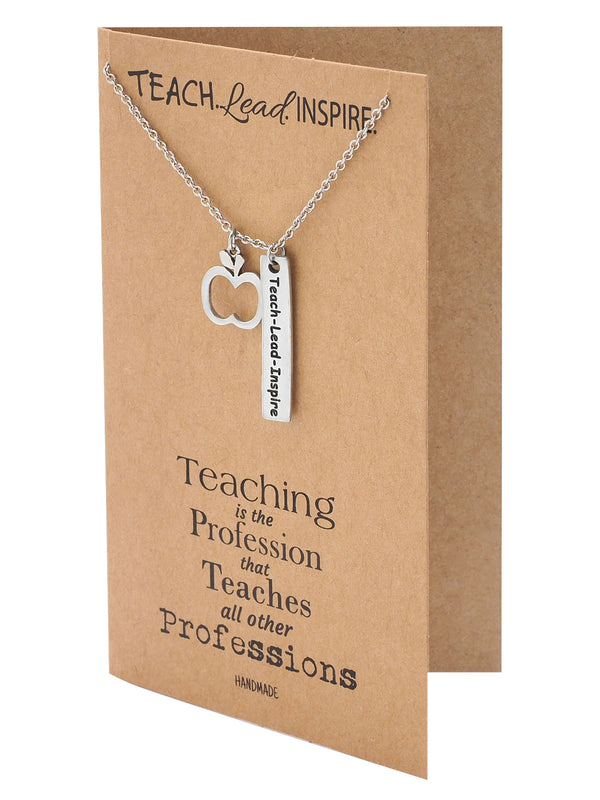 Lucia Teacher Quotes Gifts Inspirational Jewelry and Thank You