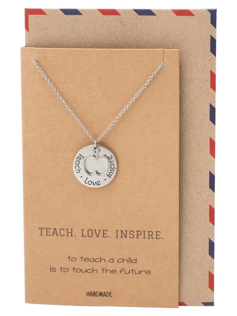 message card necklace