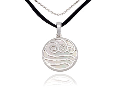 Kaimana Waves Beach Necklace, Gifts for Surfer with Handmade Inspirational Greeting Card