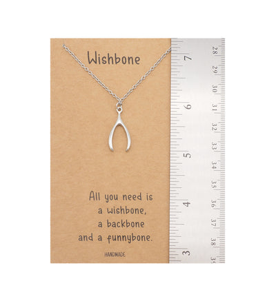 Sterling Silver Wishbone Necklace - Lovisa
