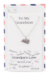 Zac Happy Birthday Cards Train Necklace Gifts for Grandson
